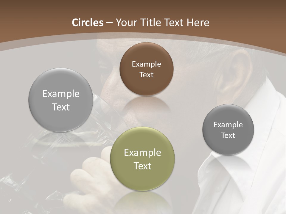 A Man Drinking A Glass Of Wine From A Wine Glass PowerPoint Template