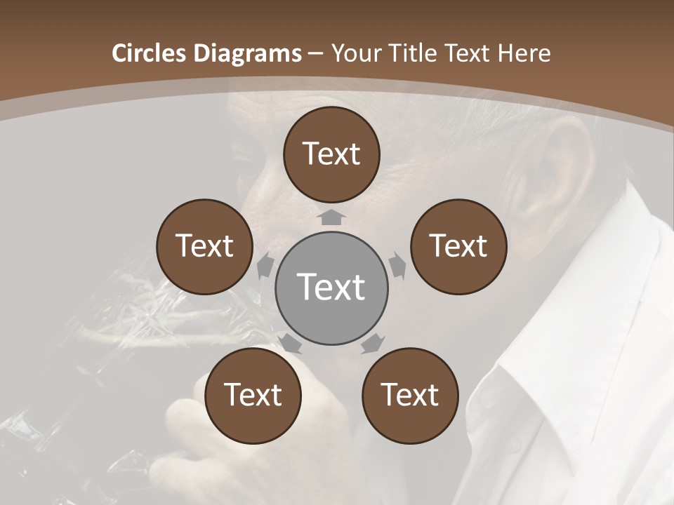 A Man Drinking A Glass Of Wine From A Wine Glass PowerPoint Template