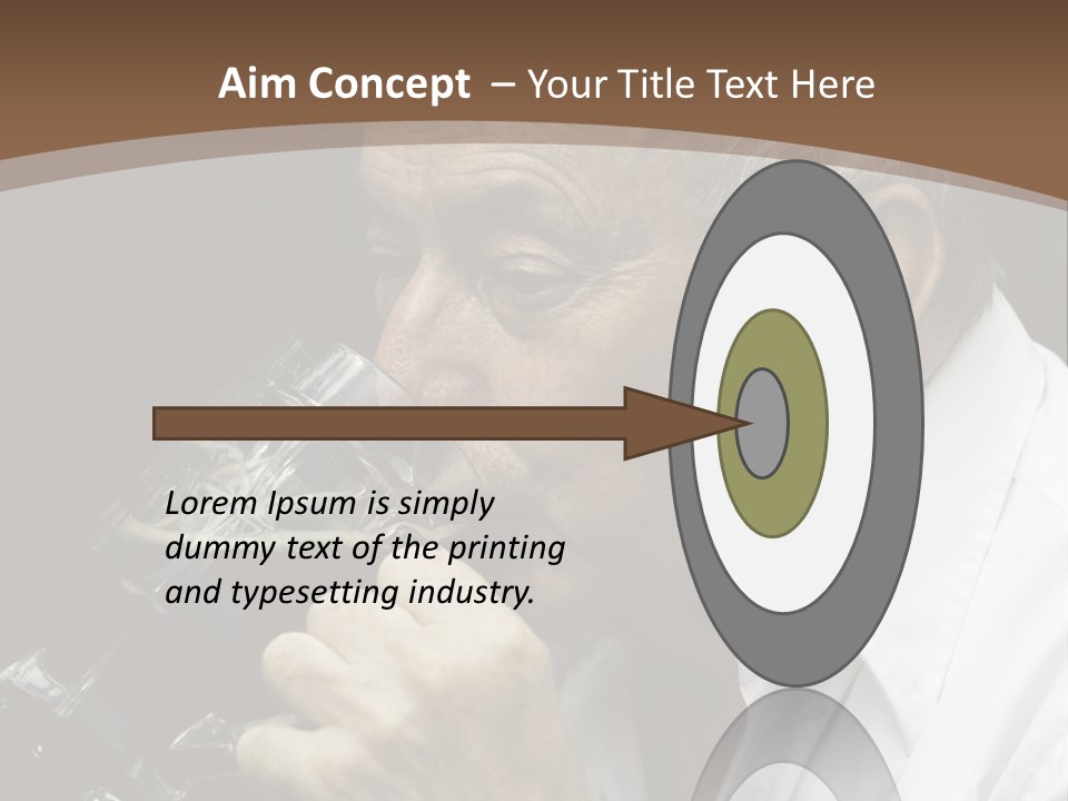 A Man Drinking A Glass Of Wine From A Wine Glass PowerPoint Template