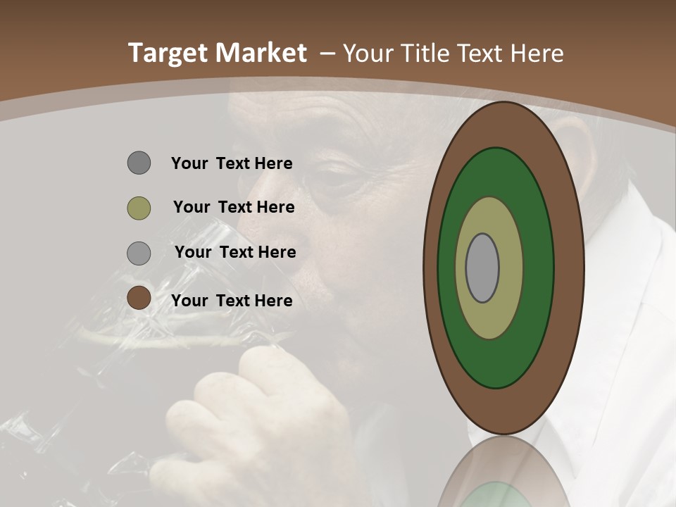 A Man Drinking A Glass Of Wine From A Wine Glass PowerPoint Template