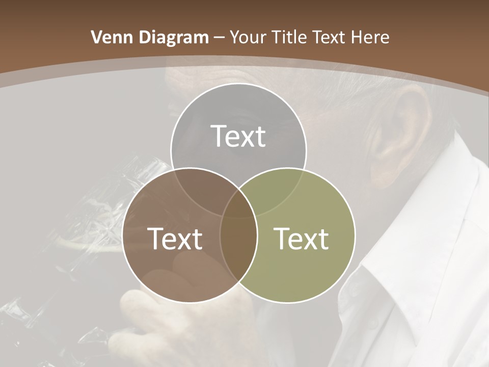 A Man Drinking A Glass Of Wine From A Wine Glass PowerPoint Template