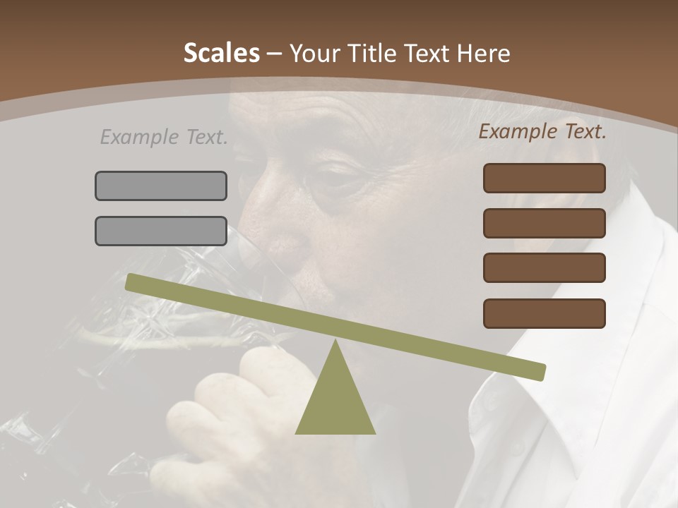 A Man Drinking A Glass Of Wine From A Wine Glass PowerPoint Template