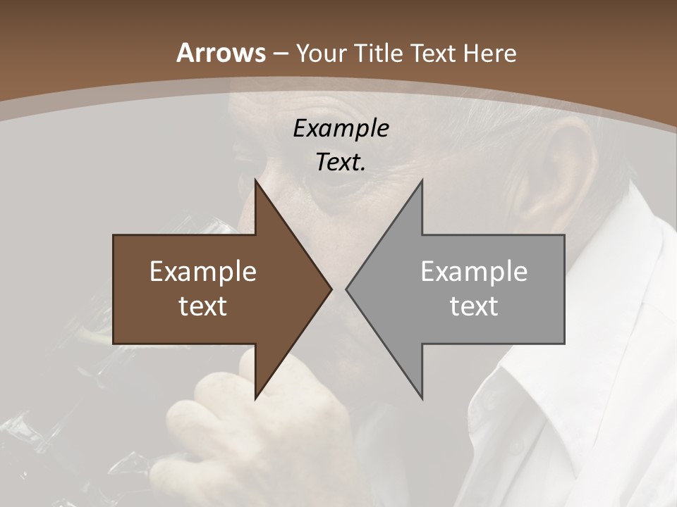 A Man Drinking A Glass Of Wine From A Wine Glass PowerPoint Template