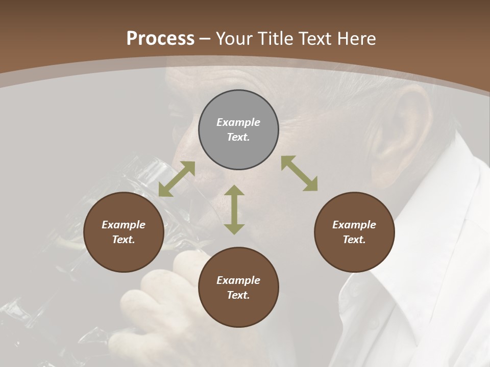 A Man Drinking A Glass Of Wine From A Wine Glass PowerPoint Template