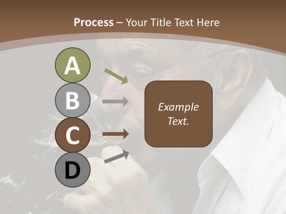 A Man Drinking A Glass Of Wine From A Wine Glass PowerPoint Template