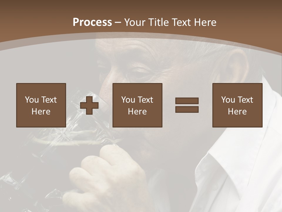 A Man Drinking A Glass Of Wine From A Wine Glass PowerPoint Template