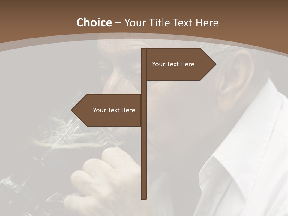 A Man Drinking A Glass Of Wine From A Wine Glass PowerPoint Template