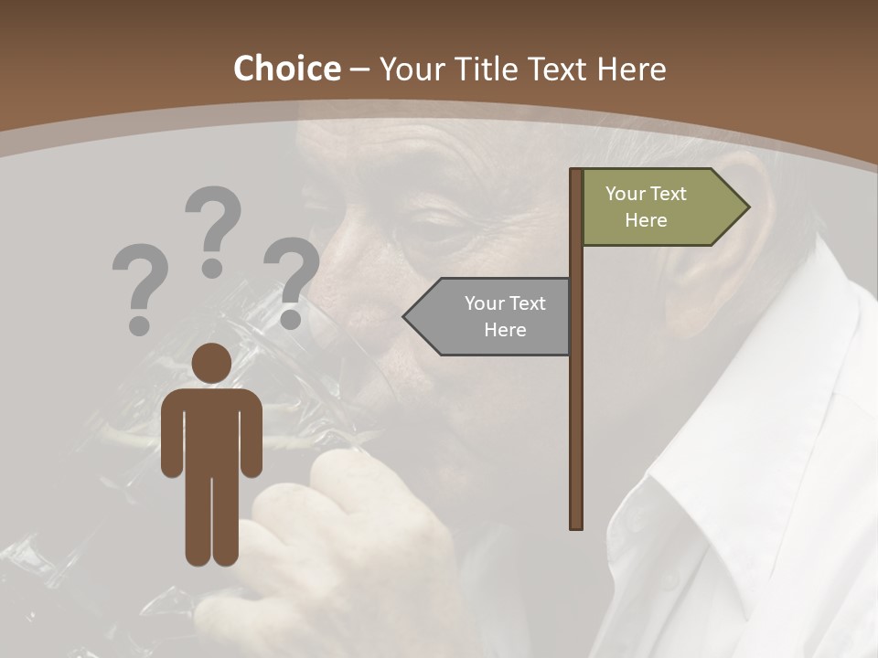 A Man Drinking A Glass Of Wine From A Wine Glass PowerPoint Template