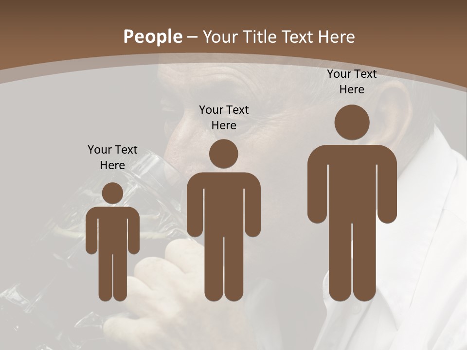 A Man Drinking A Glass Of Wine From A Wine Glass PowerPoint Template