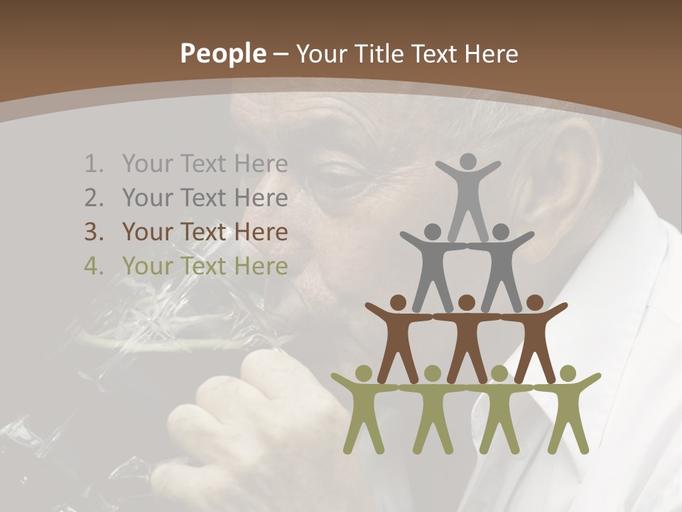 A Man Drinking A Glass Of Wine From A Wine Glass PowerPoint Template