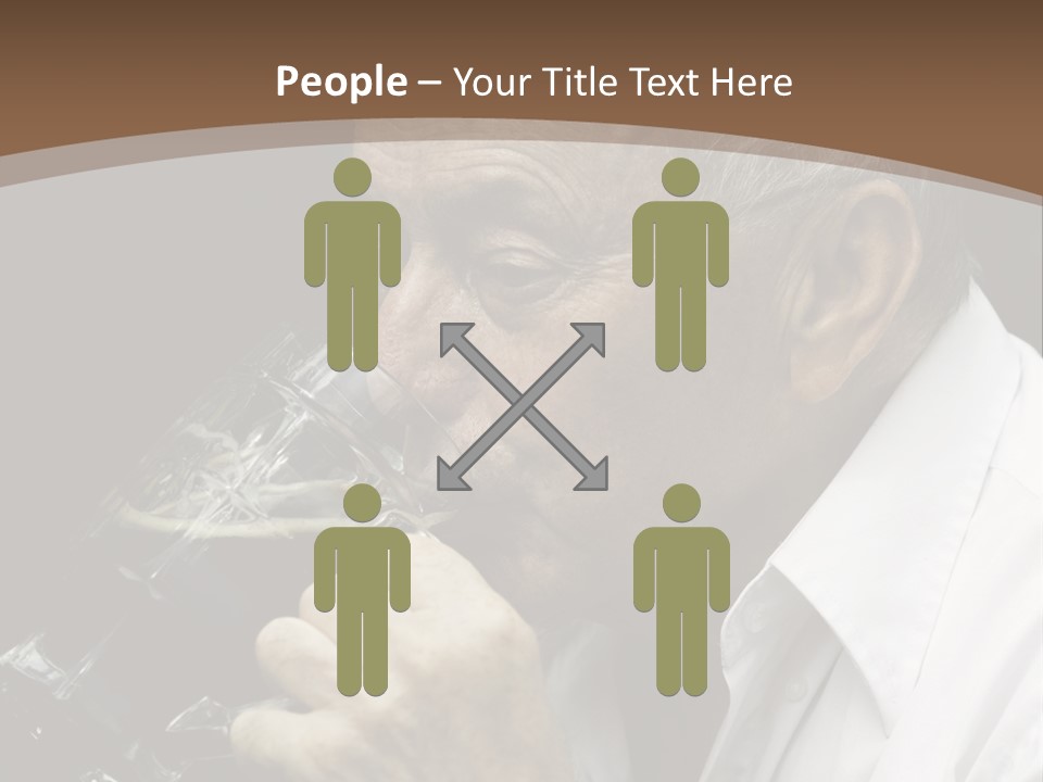 A Man Drinking A Glass Of Wine From A Wine Glass PowerPoint Template