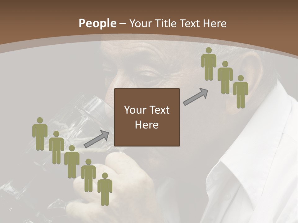 A Man Drinking A Glass Of Wine From A Wine Glass PowerPoint Template