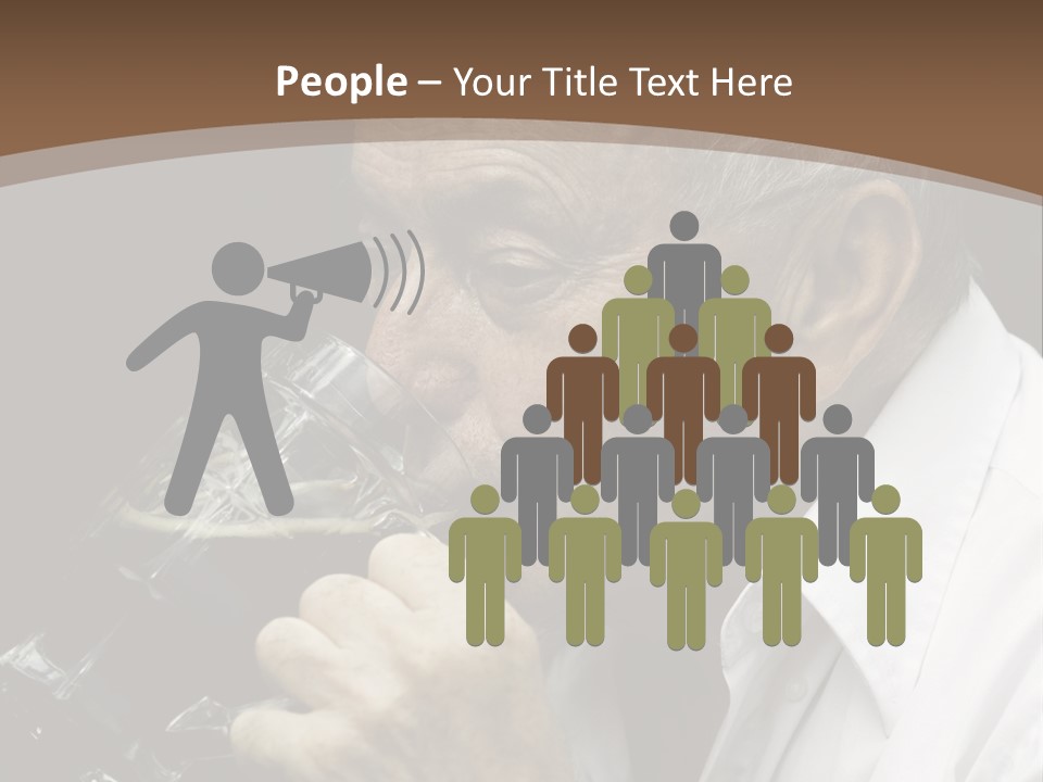 A Man Drinking A Glass Of Wine From A Wine Glass PowerPoint Template