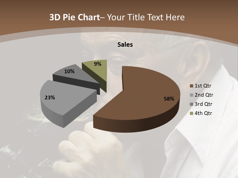 A Man Drinking A Glass Of Wine From A Wine Glass PowerPoint Template