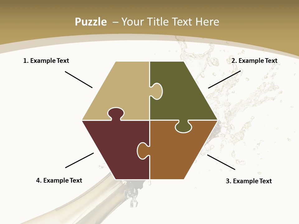 A Bottle Of Champagne With A Splash Of Water On It PowerPoint Template