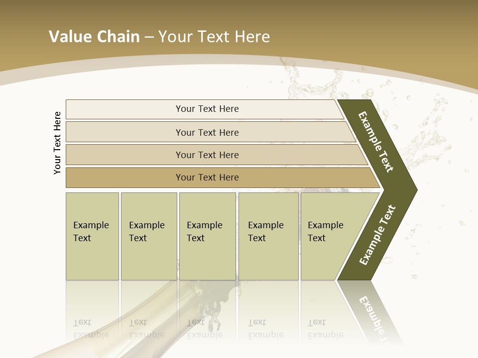 A Bottle Of Champagne With A Splash Of Water On It PowerPoint Template