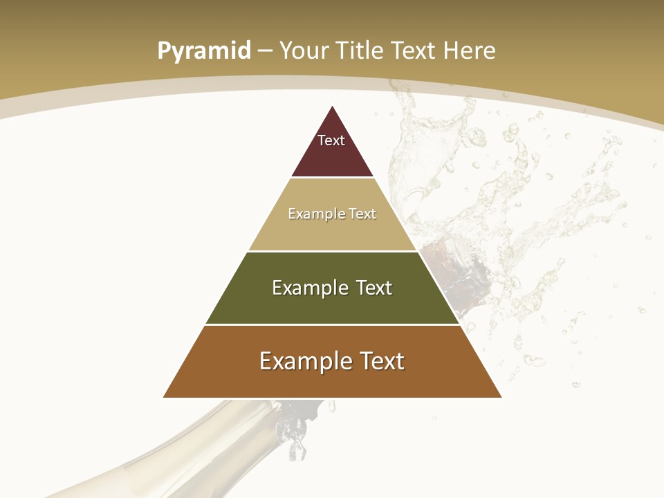 A Bottle Of Champagne With A Splash Of Water On It PowerPoint Template