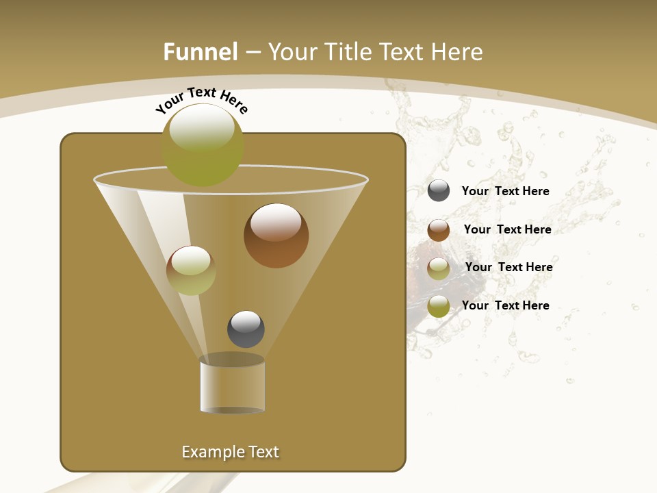 A Bottle Of Champagne With A Splash Of Water On It PowerPoint Template