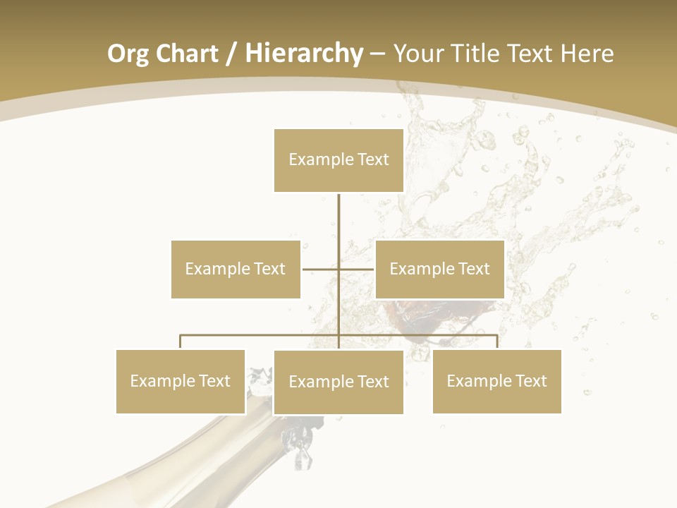 A Bottle Of Champagne With A Splash Of Water On It PowerPoint Template