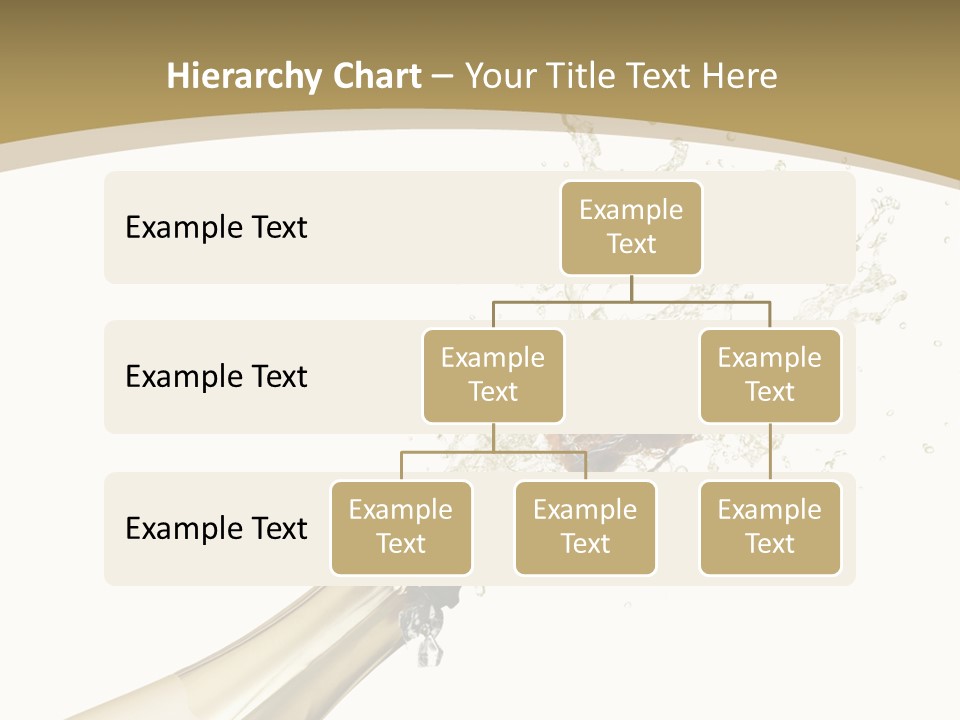 A Bottle Of Champagne With A Splash Of Water On It PowerPoint Template