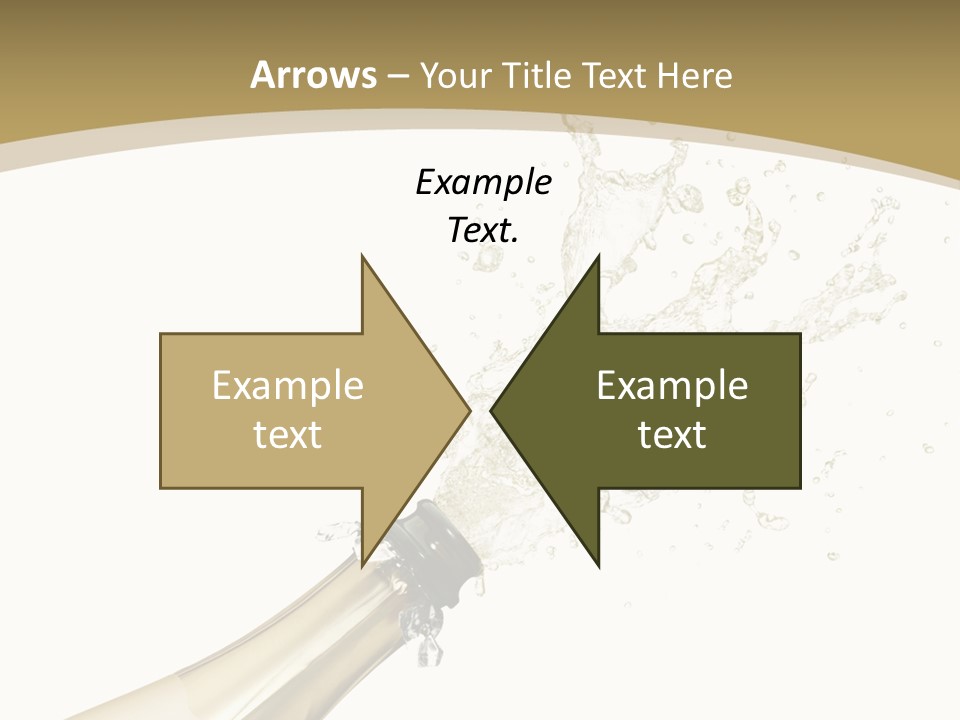 A Bottle Of Champagne With A Splash Of Water On It PowerPoint Template