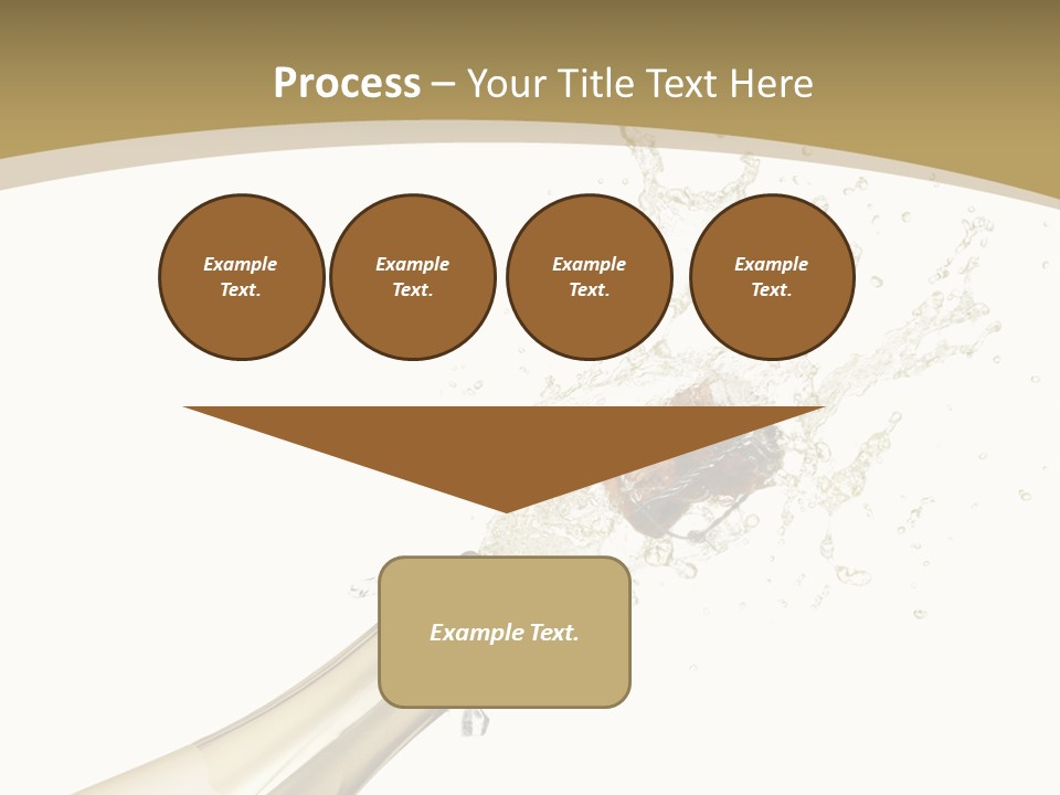 A Bottle Of Champagne With A Splash Of Water On It PowerPoint Template