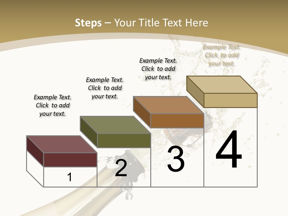 A Bottle Of Champagne With A Splash Of Water On It PowerPoint Template