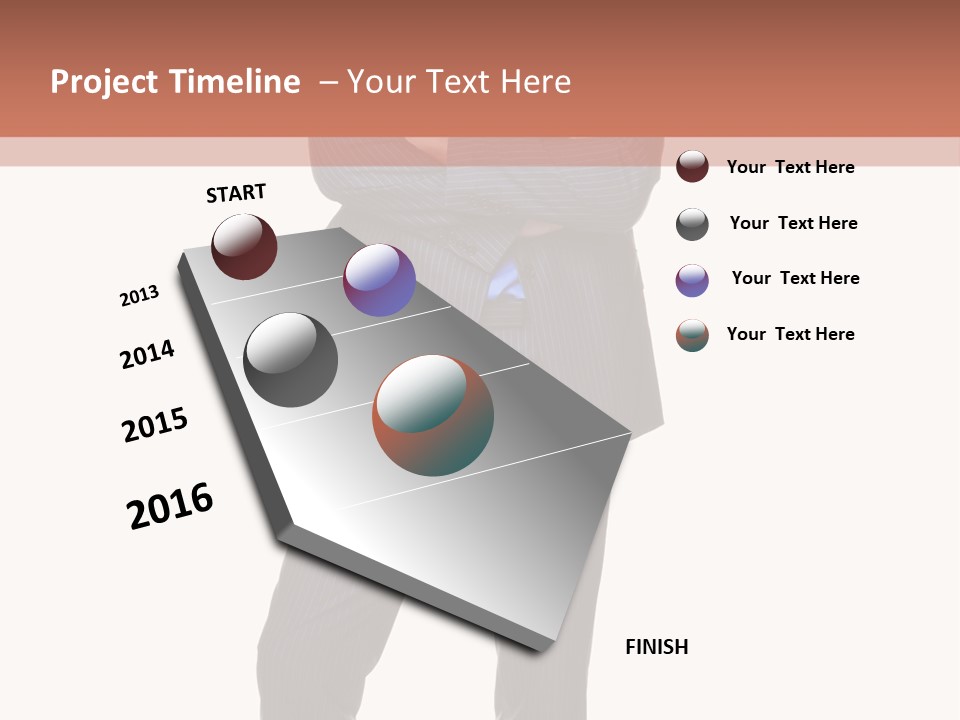 Folded Twenties Standing PowerPoint Template