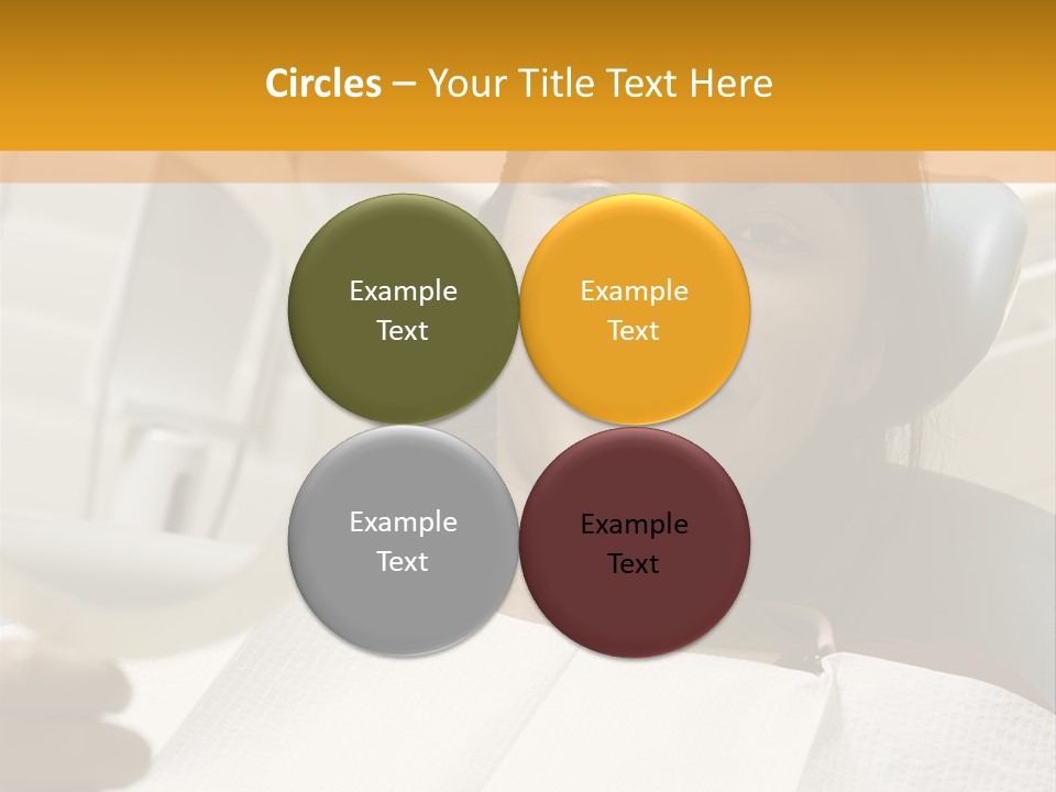 A Woman Sitting In A Dentist Chair Holding A Piece Of Paper PowerPoint Template