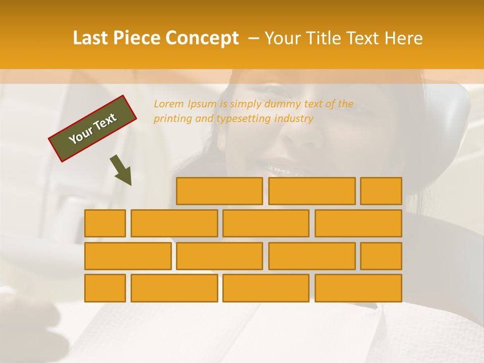 A Woman Sitting In A Dentist Chair Holding A Piece Of Paper PowerPoint Template