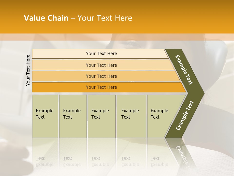 A Woman Sitting In A Dentist Chair Holding A Piece Of Paper PowerPoint Template