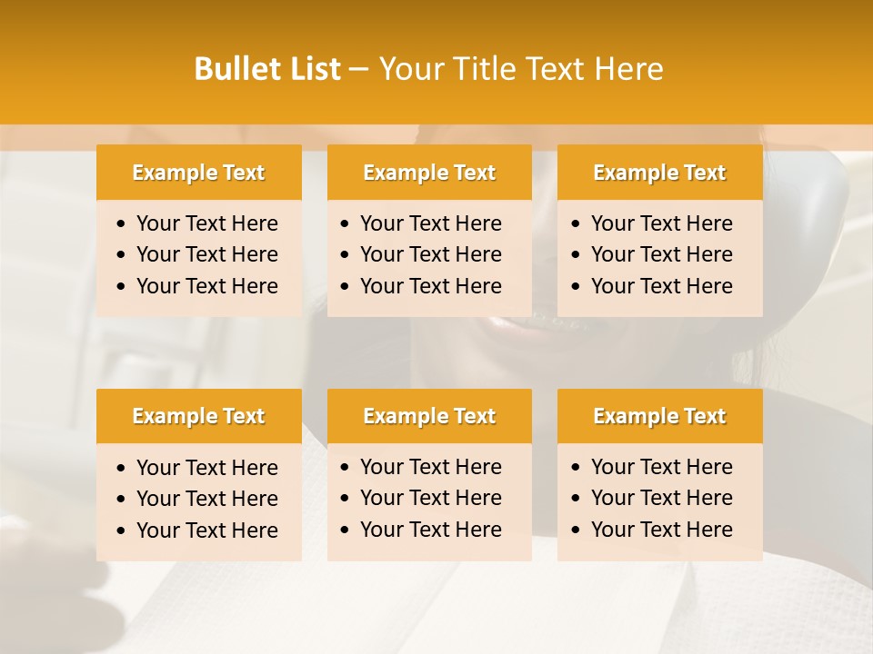 A Woman Sitting In A Dentist Chair Holding A Piece Of Paper PowerPoint Template