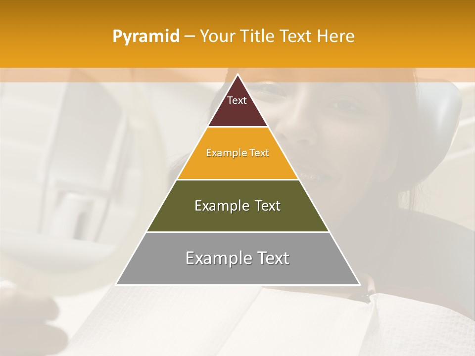 A Woman Sitting In A Dentist Chair Holding A Piece Of Paper PowerPoint Template