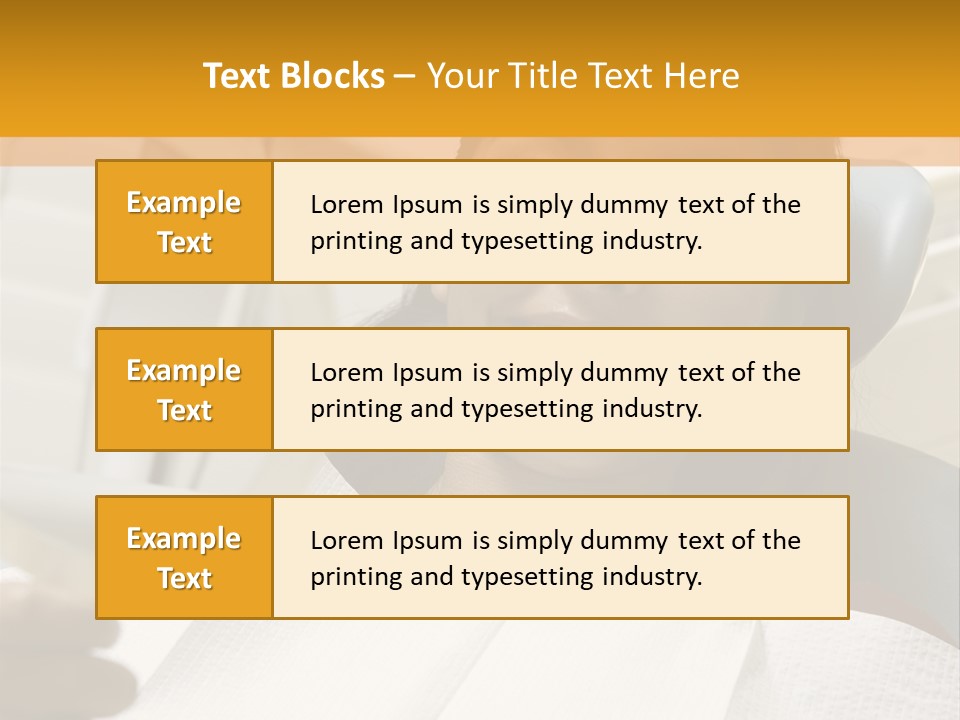 A Woman Sitting In A Dentist Chair Holding A Piece Of Paper PowerPoint Template