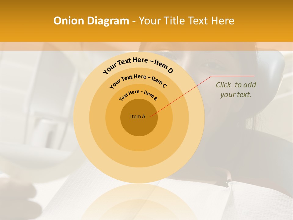 A Woman Sitting In A Dentist Chair Holding A Piece Of Paper PowerPoint Template