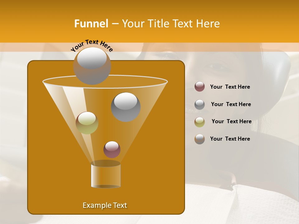 A Woman Sitting In A Dentist Chair Holding A Piece Of Paper PowerPoint Template