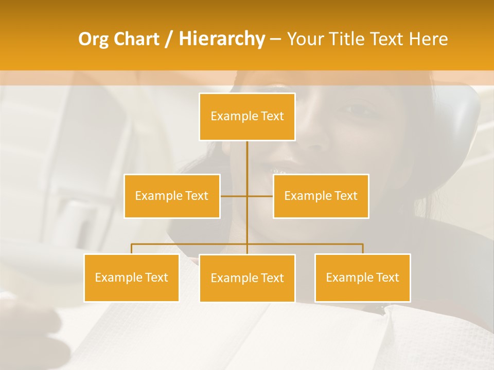 A Woman Sitting In A Dentist Chair Holding A Piece Of Paper PowerPoint Template