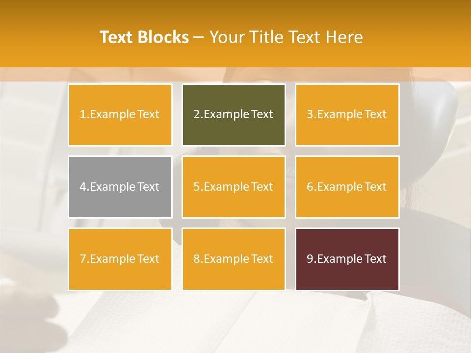 A Woman Sitting In A Dentist Chair Holding A Piece Of Paper PowerPoint Template