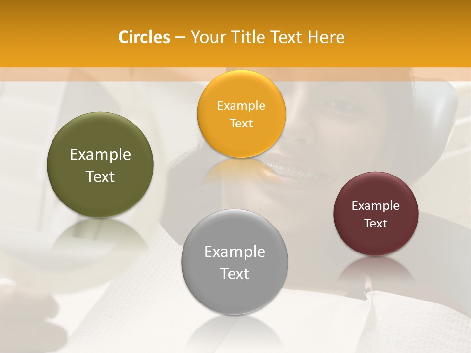 A Woman Sitting In A Dentist Chair Holding A Piece Of Paper PowerPoint Template