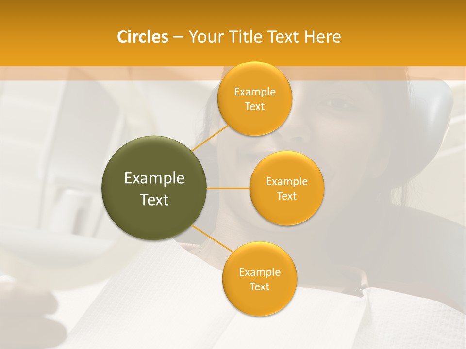 A Woman Sitting In A Dentist Chair Holding A Piece Of Paper PowerPoint Template