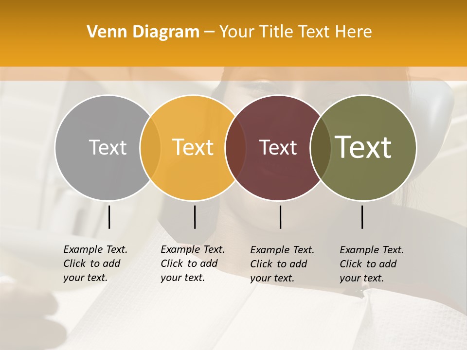 A Woman Sitting In A Dentist Chair Holding A Piece Of Paper PowerPoint Template
