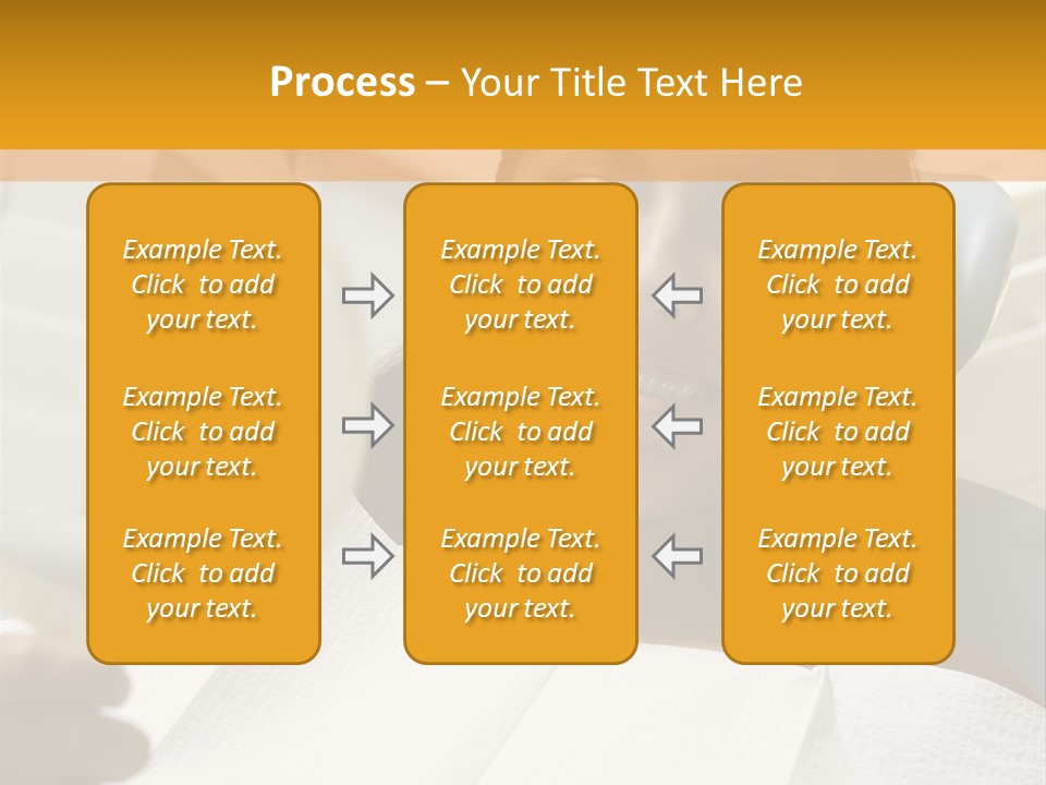 A Woman Sitting In A Dentist Chair Holding A Piece Of Paper PowerPoint Template