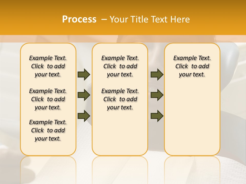 A Woman Sitting In A Dentist Chair Holding A Piece Of Paper PowerPoint Template