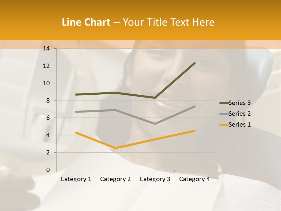 A Woman Sitting In A Dentist Chair Holding A Piece Of Paper PowerPoint Template