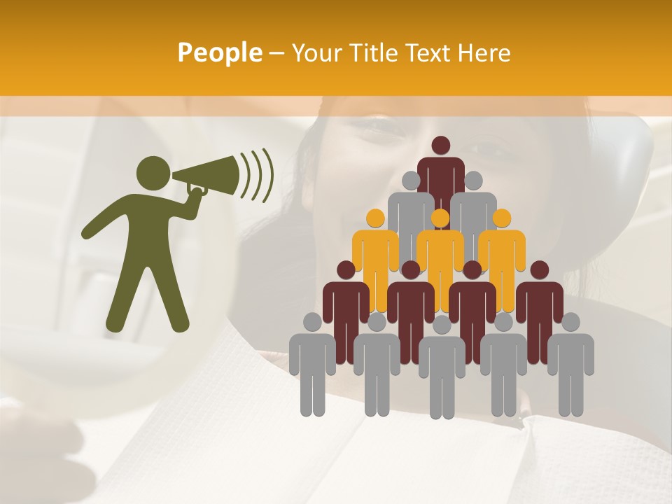 A Woman Sitting In A Dentist Chair Holding A Piece Of Paper PowerPoint Template