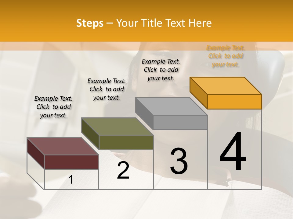 A Woman Sitting In A Dentist Chair Holding A Piece Of Paper PowerPoint Template