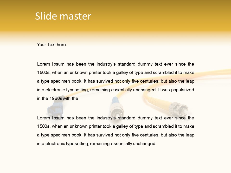 Provider Connection Yellow PowerPoint Template