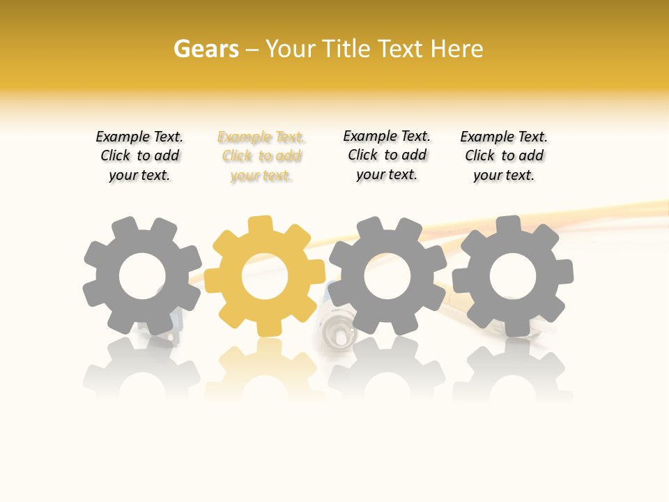 Provider Connection Yellow PowerPoint Template