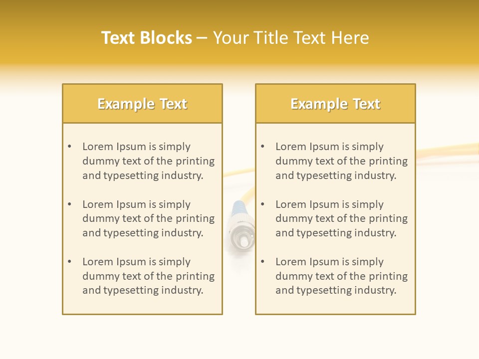 Provider Connection Yellow PowerPoint Template