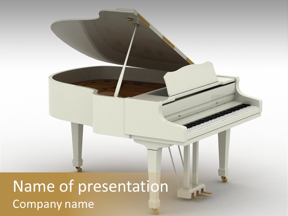 Jazz Pianoforte Symphonic PowerPoint Template